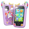 Kids Smart Phone Toy for 3-6 Years Olds, Educational Toys for Kids with Touchscreen, Dual Cameras, Learning Features, Music Player, Games, 8GB SD Card, Electronic Drum, Puzzle Functions, Headphone-Connectivity, Christmas Gifts for Boys & Girls