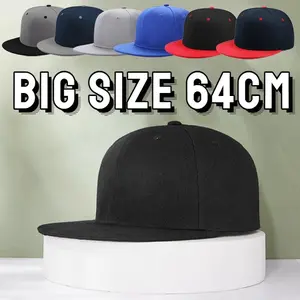 Large 64cm Back Closed Skateboard Cap for Men Fitted Baseball Cap XXL Male Big Size Snapback Caps Plain Football Hat 60cm 62cm