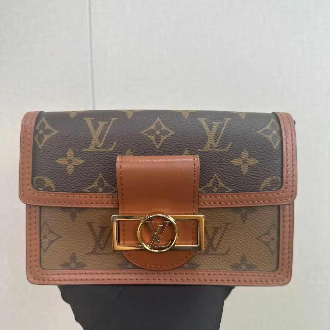 Pre-owned Louis Vuitton Dauphine WOC Leather Shoulder Bag