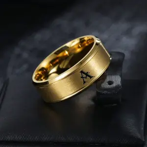Fashionable and popular letter rings for men for daily wear. as gifts