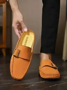 Men Retro Slip On Mules Comfortable Breathable Loafers Outdoor Sports Daily Wear Casual Walking Driving House Slippers Soft Classic 2026 Trendy Sport Cushion Versatile Chic Comfort Fashion Lace Stitching Mesh