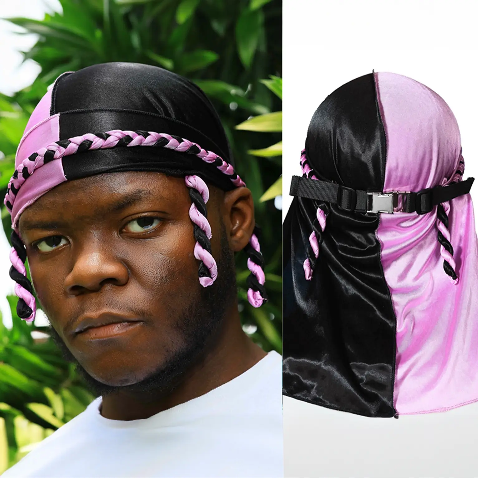 Moorags Satin Clip Durag, No tying required, Silk durags for men women, wave cap, satin durag, cool hats, men hats, bonnets, great for hair protection