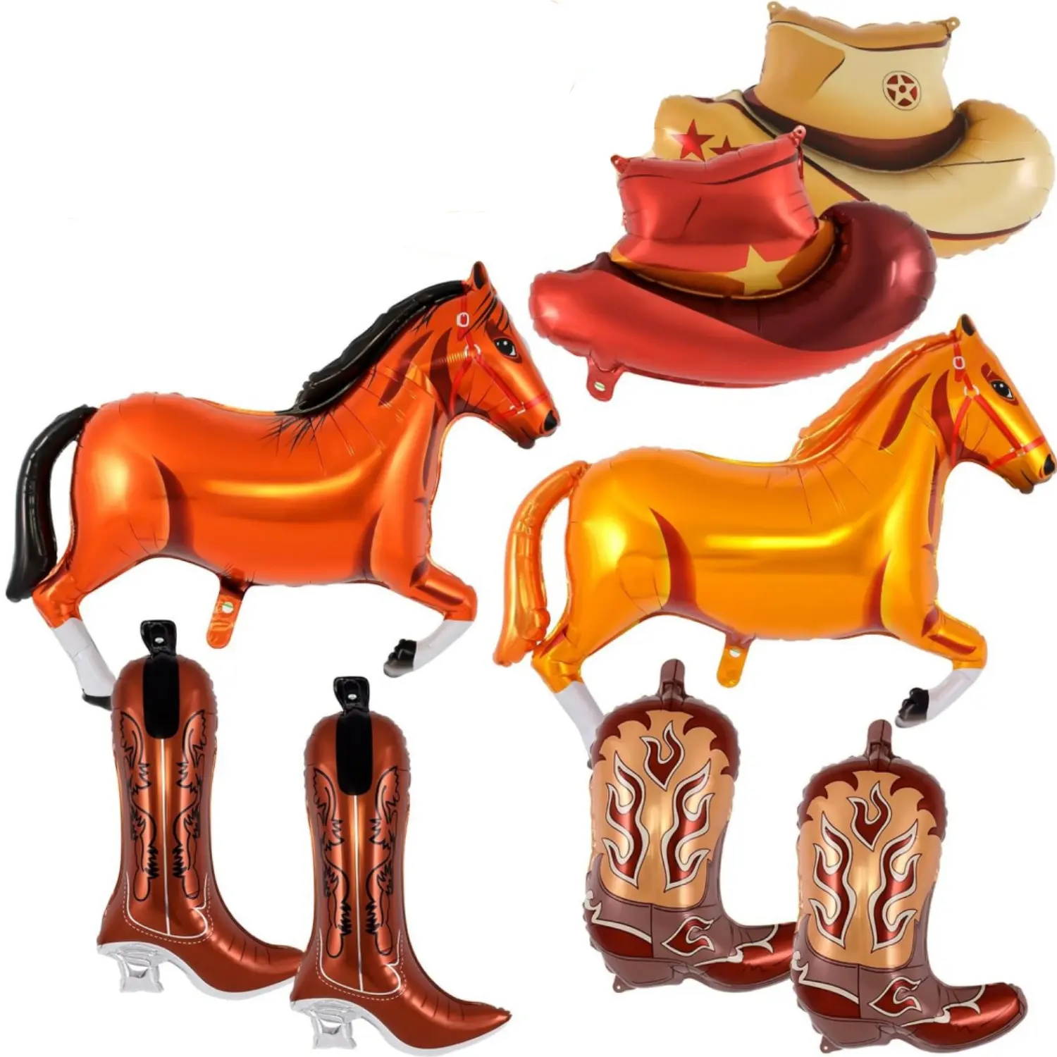 8Pcs Western Balloons, Western Cowgirl Cowboy Party Balloons,Cowgirl Bachelorette Party Decorations Cowgirl Boot Hat Horse Foil Balloons for Western Rodeo Birthday Party Supplies - Home Improvement.