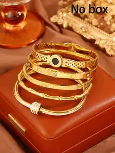 5-piece fashionable and versatile bangle bracelet set, a perfect everyday accessory for all seasons, ideal as a gift for family and friends