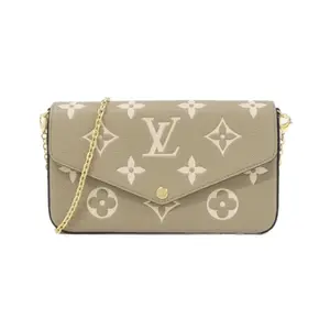 Pre-owned Louis Vuitton Calfskin Shoulder Bags Pochette Felicie Monogram Empreinte Shoulder Bag