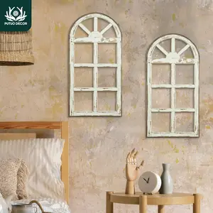 Wooden Window Frame Shaped Hanging Sign, 1/4 Sets Farmhouse Style Wall Decor, Wall Art Decoration for Home Farmhouse Office Stuidio Cafe Coffee Shop, Ornaments, Interior Wall Decor