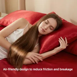 Cosybay Children's Fitted Sheet Set Queen King Size 3pcs Bed Set with Pillowcases,Twin Size Fitted Sheet 2pcs,Luxury Soft Red soft like Silky Cooling sheet set for Hair and Skin, 360° Deep Pocket Fitted Sheet up to 16" for Mattress topper,Valentine's Day