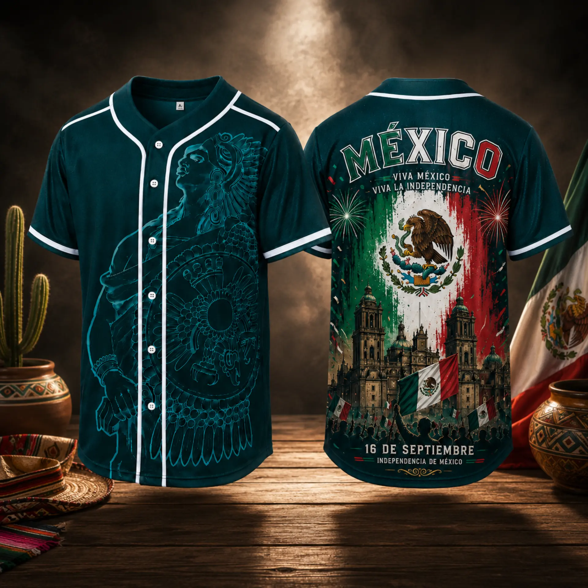 Mexico Baseball Adult And Youth Jersey, Mexican Independence Day Shirt, Viva Mexico Jersey, 16 de Septiembre Apparel, Mexican Flag Jersey, Hispanic Heritage Gift, Family Matching Outfit, Unisex Button Up Jersey