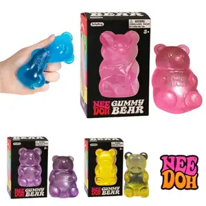 NeeDoh Gummy Bear Squishy Stress Relief Toy for Kids, Soft Squeeze Sensory Fidget Item