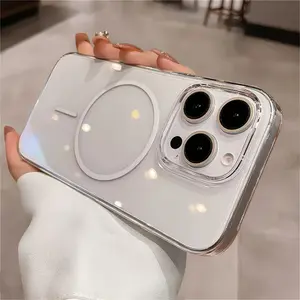 New transparent fine magnetic Phone case iphone16 Pro Max 15 14 13 for iPhone case PC hard shell shockproof