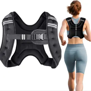 A weighted vest, 3/5/8 kilograms sports vest, suitable for walking, jogging and exercising. A running vest with reflective stripes, suitable for fitness, weight loss and strength training for both men and women.