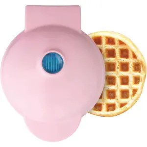 Mini Maker for Individual Waffles, Hash Browns, Keto Chaffles with Easy To Clean, Non-Stick Surfaces, 4 Inch, Orange Pumpkin