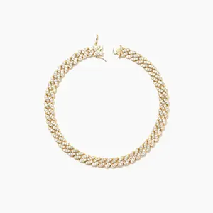 Sansa Icy Cuban Necklace | Gold