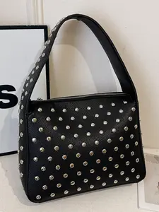 Fashion Studded Decorated Bag, Casual Versatile Shoulder Bag for Women, Trendy All-match Commuter Bag for Daily Used