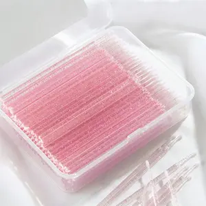 Disposable Micro Brush Applicator, 100/200pcs Mini Eyelash Extension Cleaning Stick, Multifunctional Makeup Tool for Women & Girls