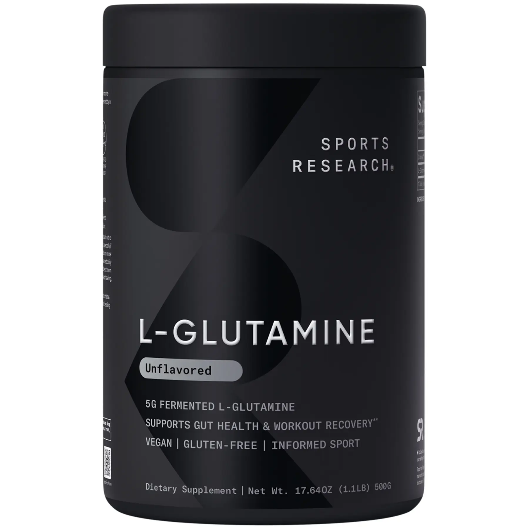 Sports Research L-Glutamine - 5 g Fermented Glutamine Powder Per Serving - 17.64 oz