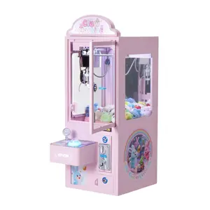 VEVOR Claw Crane Machine, Medium-Sized Arcade Game Machine with Light Sound, Adjustable Steel Claws, Precise Toy Candy Grabber Prize Dispenser Vending Toy, for Commercial Home Parties Cinema, Pink
