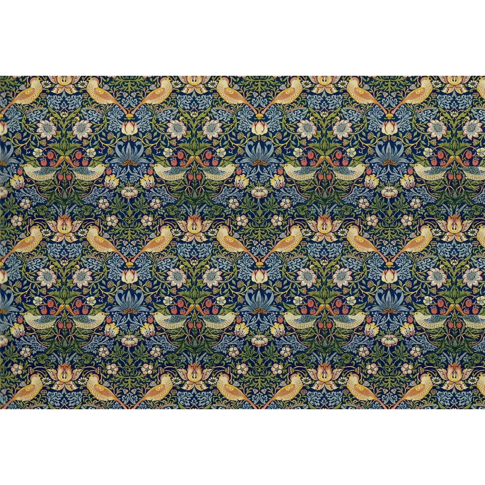 Dollhouse Wallpaper William Morris Art Nouveau Birds & Strawberries 1:12 Scale