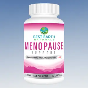 Best Earth Naturals Menopause Support – Black Cohosh, Dong Quai, Red Clover & Soy Isoflavones – 30 Capsules