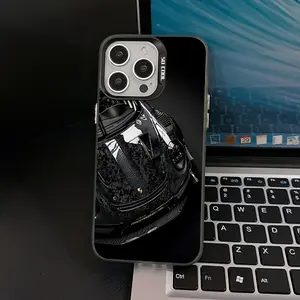 Luxury Porsche Design Phone Case, Laser iPhone Shell, Fits Multiple Models, High-Quality Protective Cover, Unisex Fashion Accessory