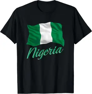 100% Cotton Nigerian Flag Of Nigeria Africa Men Women Kids T-Shirt