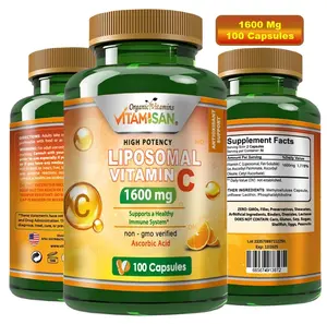 Vitamin C 1600 mg. 100 Capsules TABLETS Vitamina C liposomal High Potency