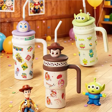 Disney Pixar Toy Story Cute Character Design Insulated Tumbler - Anti-Scalding Double-Wall Steel Heat Resistant Vacuum Flask for Hot & Cold Drinks, Travel & Daily Use, Portable Insulated Water Cup