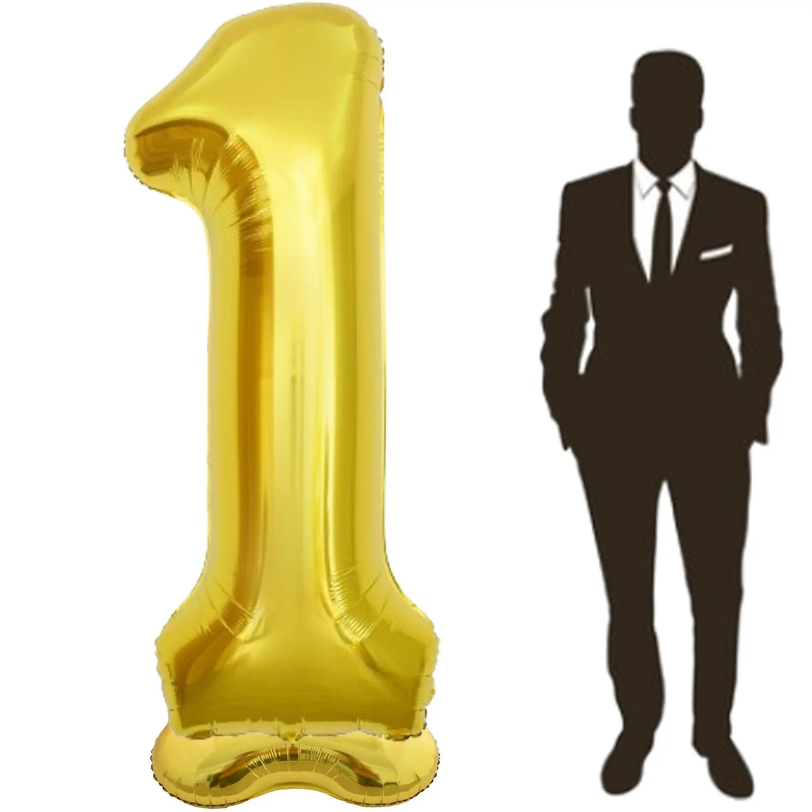 65 Inch Giant gold Foil Number Balloon,Old Children's Birthday Party Helium Balloon Wedding And Celebration Themed Party Decoration Supplies (1