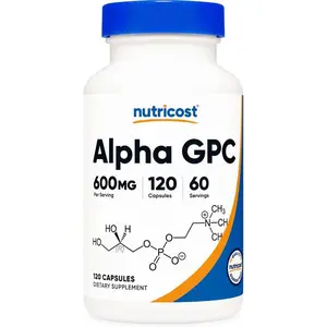 Nutricost Alpha GPC 600mg, 120 Vegetarian Capsules - Non-GMO and Gluten Free, 300mg Per Capsule
