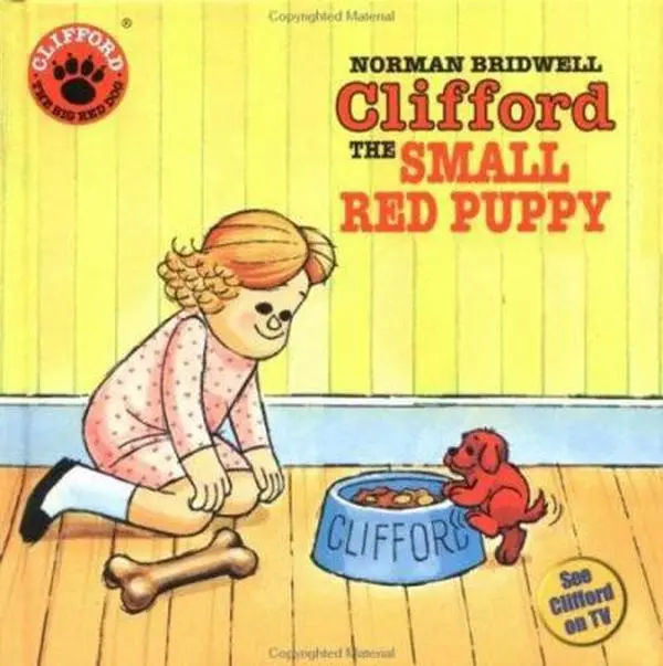 Used Cute Classic Story Children's Animal Paperback Book - Clifford the Small Red Puppy (Clifford, the Big Red Dog) by Norman Bridwell, English Text, Book Format for Kids' Reading Practice