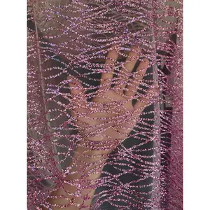 Pink Glitter Lace