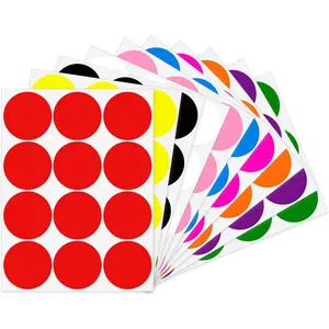 2 Inch Removable Large Colored Dot Stickers Big Waterproof Round Circle Labels Easy Peel Off for Boxes 240 PCS (Multicolored, 2 Inch)