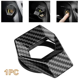 Car Ignition Start Button Cover, Scratch-Resistant Engine off Switch Protector, Real Car Interior Decoration Sticker, Automotive Interior Decor Items
