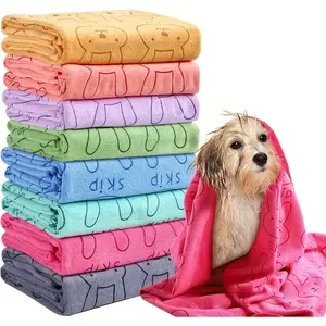 6pcs Random Assorted Super Absorbent Quick-Dry Microfiber Pet Towels for Dogs - Soft, Gentle, and Durable Bath Towels for Grooming, Suitable for Small, Medium, and Large Dog Breeds - Perfect for Daily Cleaning, Shedding, and Messy Situations, Modern