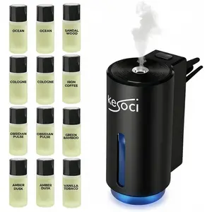 Smart Car Air Freshener Diffuser – Rechargeable Auto Scent Device with 12 Refills – Anti-Leak System, 3 Spray Modes & Motion Sensor Auto On/Off