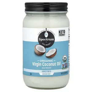 Spectrum Culinary Organic Virgin Coconut Oil, Unrefined, 14 fl oz (414 ml)