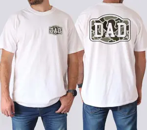 Camouflage Dad Shirt, Retro Dad T-shirt, Dad Tee, Gift For Dad, Duck Camo Fathers TShirt, Gift For Men, Husband Shirt