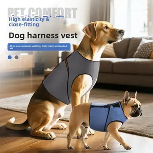 Paws & Calm 2025 Dog Chest Harness-style Calming Coat All Seasons Soft Breathable Fabric with Reflective Details for Travel Safety Universal Design