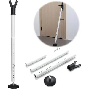 Doorricade  Door Bar Metal  Door Stopper Door Jammer for Home Apartment Travel Hotel Safety White