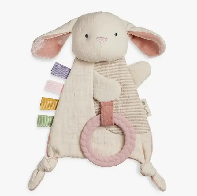 Bitzy Crinkle™ Sensory Toy with Teether, Bunny