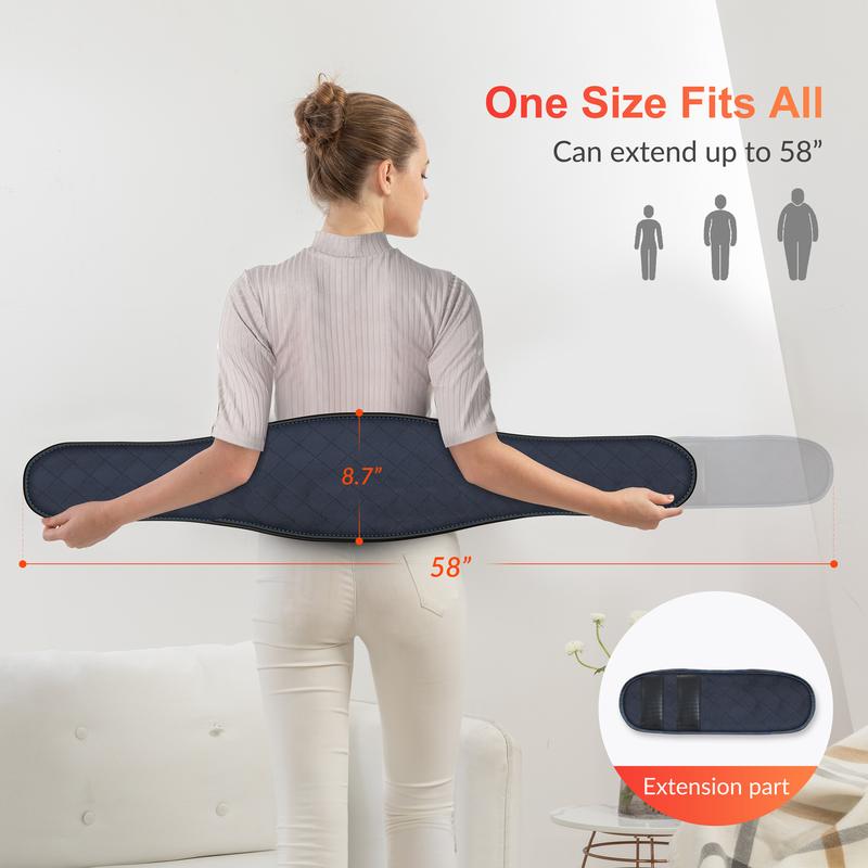 COMFIER Back Massager Heating Pad with Vibrating Massage 3 Modes 2 Intensities 2 Heat Levels for Home Office Relaxation Aid US Plug Gift for Mom Dad