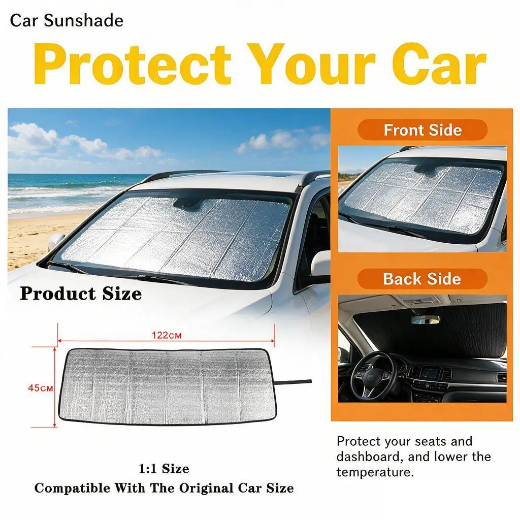 Foldable Anti-UV Windshield Sunshade for Suzuki Jimny, keep vehicle cool Anti-UV Windshield Sunshade Car Windshieldcover windshield umbrella summer sun protection