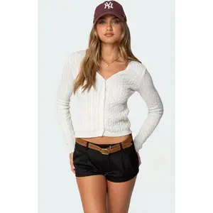 Edikted Women's Odelia Cable Knit Cardigan