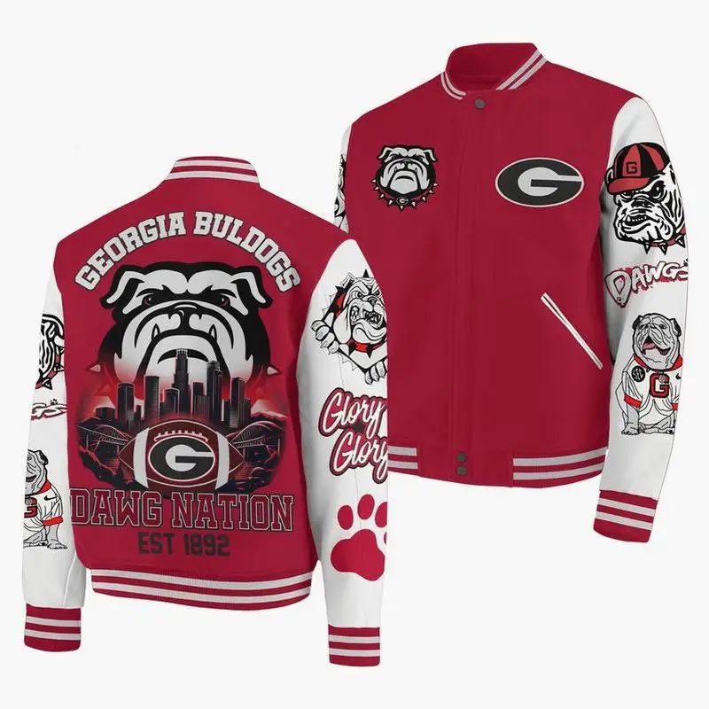 Quality Bulldogs Bomber Baseball Jacket, College University Baseball Jacket, Sport Bomber Jacket, Comfortable Unisex Bomber, Trendy Jacket, Gift For F