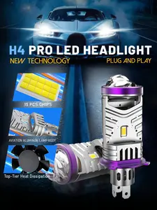 H4 LED Headlight with Professional Projector Lens, Dominate the Night with Perfect Beam Cut-off, High Power CSP Chips, No Glare to Oncoming Traffic, Weather Resistant Sealed Design, Essential Truck Accessories