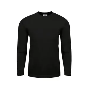 Shaka WearMen's Long Sleeve Heavyweight Cotton T Shirt –Max Heavy 7 Ounce  Crew Neck Plain Tee Top Tshirts Regular Collar Crewneck