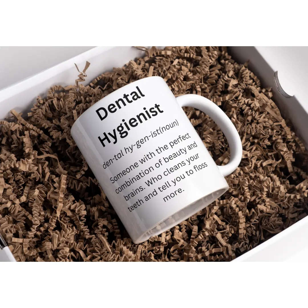 Dental Hygienist Ceramic Coffee Cup - Heat Resistant Modern Letter Print Drinkware Mug, Ideal Gift Idea
