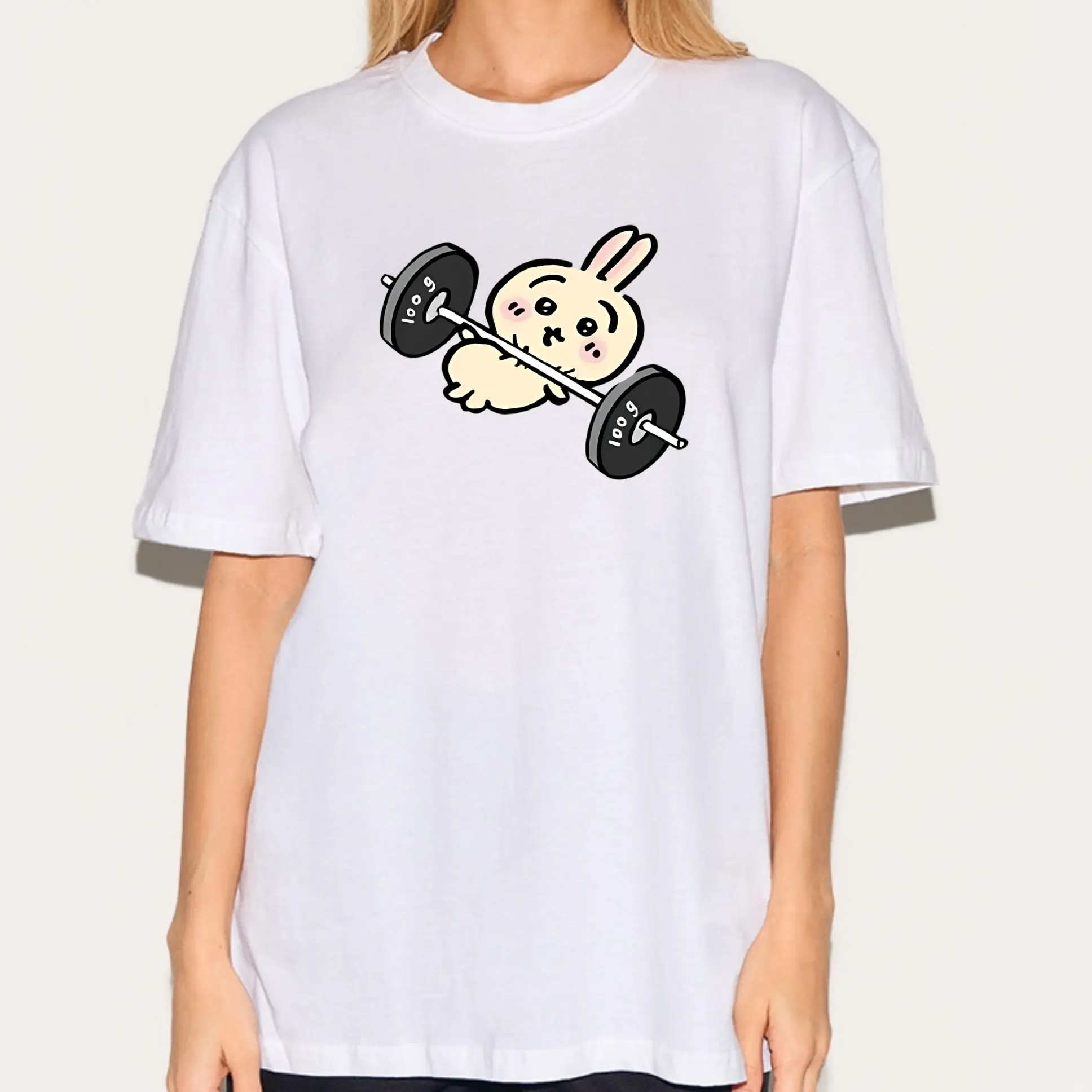 Funny Chiikawa Usagi Gym Shirt, Cute Japanese Anime Manga Inspired