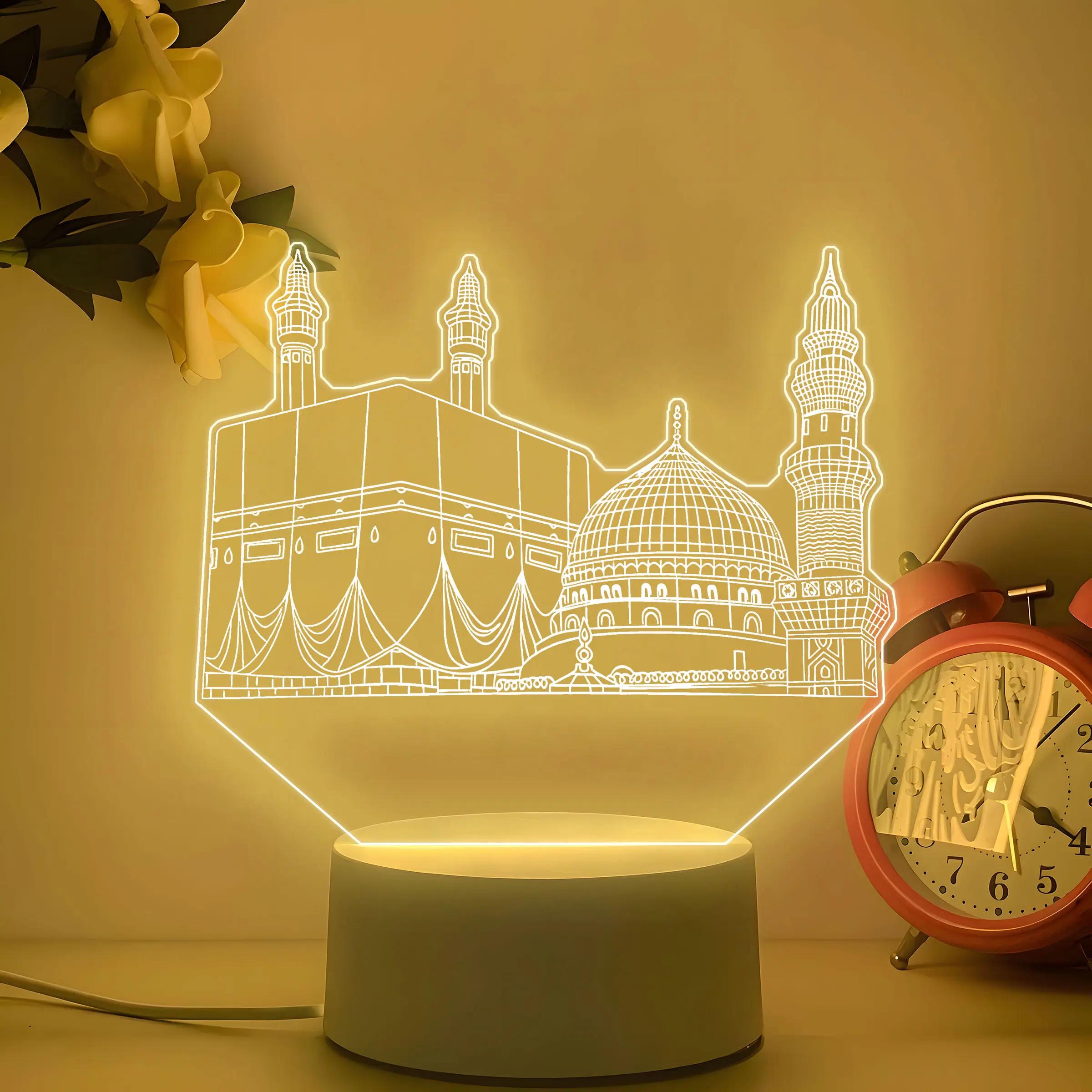 USB Powered Dream Castle Night Light, Acrylic Glowing Panel, Festival Gift, Bedroom Decor, Atmosphere Lighting, Fantasy Design, Home Decoration