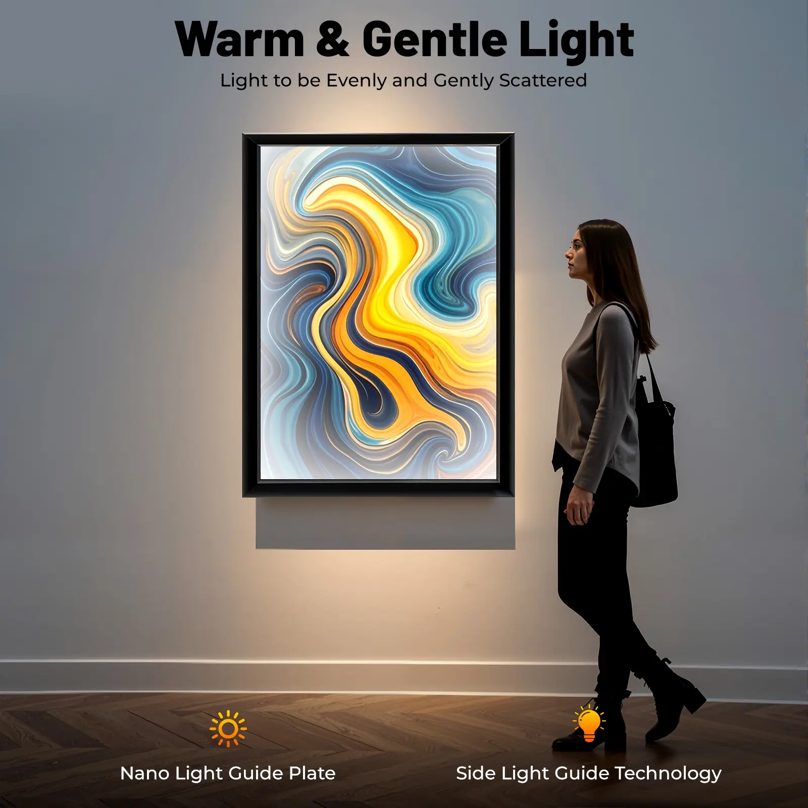 CNCEST Commercial Acrylic-Aluminium Alloy LED Light Box - 24x36in Front-Opening Backlit Wall Mount Frame, American Standard Illuminated Sign for Museums, Shopping Malls